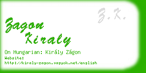 zagon kiraly business card